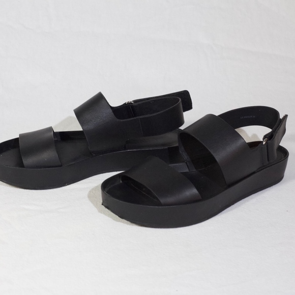 Black Marett Leather Platform Sandal, Black - Picture 3 of 8